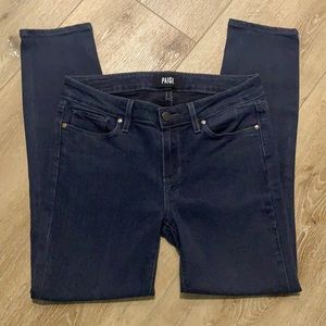 PAIGE Dark Blue Skinny Crop Jeans Size 28